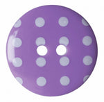 Hemline Polka Dot Buttons 15mm- per Pack of 6