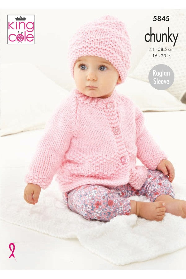 King Cole 5845 Jacket, Sweater, Hat and Blanket in Comfort Chunky (leaflet)