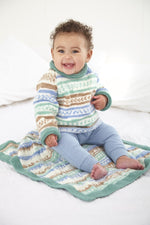 King Cole 6183 Matinee Coat, Sweater and Blankets in Cherish DK and Cherished DK Baby Knitting Pattern