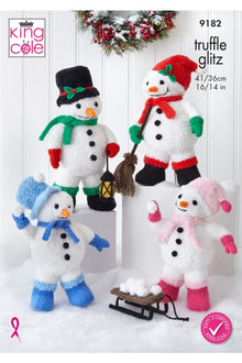 King Cole 9182 Truffle Glitz Snowmen Knitting Pattern