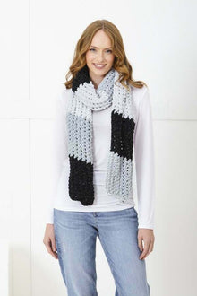 King Cole 6396 Scarves, Cowl, Shrug Wrap and Hat in Yummy Glitz (leaflet) Knitting Pattern