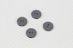 Round Buttons Stripe, 17.5mm (pack of 4)