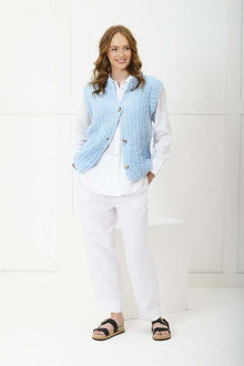 King Cole 6394 Gilet and Cardigan in Yummy Glitz (leaflet) Knitting Pattern