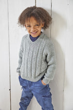 King Cole 6155 Sweater and Slipover in Simply Denim DK Knitting Pattern