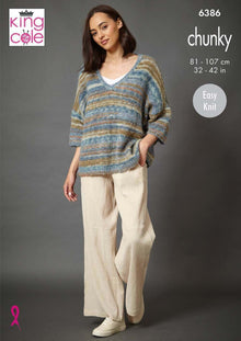 King Cole 6386 Sweaters in Flair Chunky (leaflet) Knitting Pattern