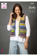 King Cole 6382 Waistcoat and Tank Top in Flair Chunky (leaflet) Knitting Pattern