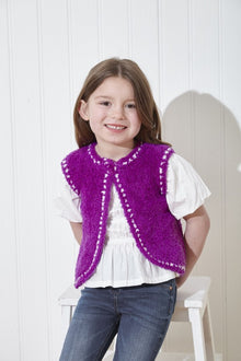 King Cole 6054 Waistcoat and Bolero in Truffle Glitz Knitting Pattern