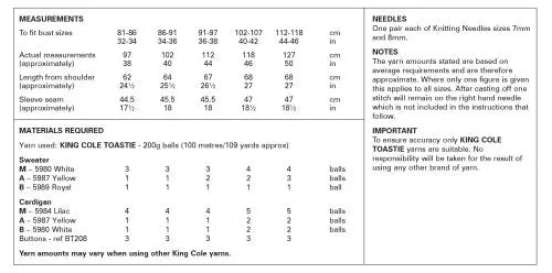 King Cole New Toastie Super Chunky Chenille Jumper Pattern 6231