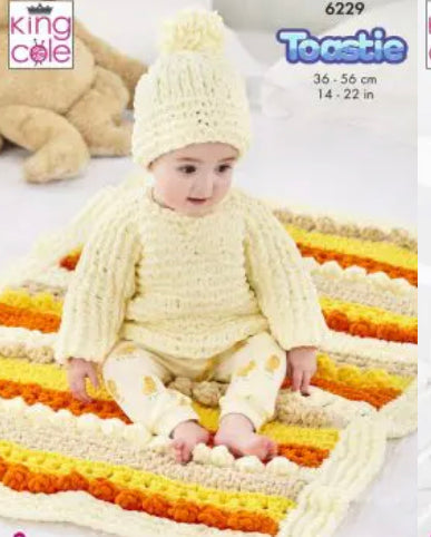 King Cole Toastie Super Chunky Chenille Baby Pattern