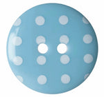 Hemline Polka Dot Buttons 15mm- per Pack of 6