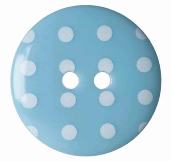 Hemline Polka Dot Buttons 15mm- per Pack of 6