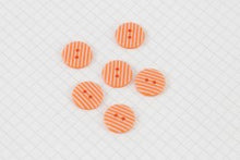 Round Buttons, Stripe, 15mm (pack of 6)