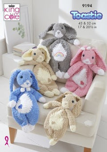 King Cole 9194 Snuggle Bunnies in Toastie, Big Value DK 50g and Big Value Baby DK 50g Knitting Pattern