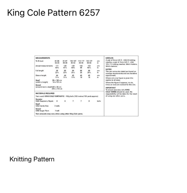 King Cole Yumtastic Chunky  Yarn - 100g - All Colours - Patterns