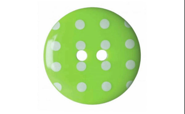 Hemline Polka Dot Buttons 15mm- per Pack of 6