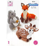 King Cole 9212 Toastie Fox, Reindeer & Squirrel Toy Pattern