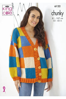 King Cole 6122 Womens Cardigans in Big Value Chunky Knitting Pattern