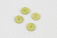 Round Shell Buttons, Lime Green, 17.5mm (pack of 4)