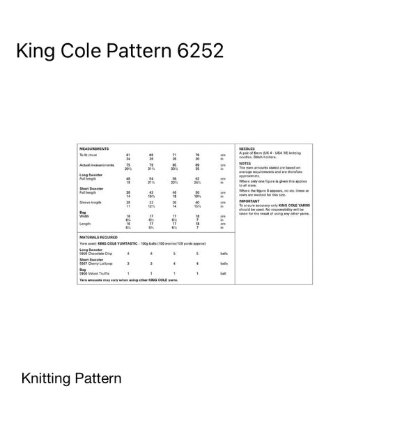 King Cole Yumtastic Chunky  Yarn - 100g - All Colours - Patterns