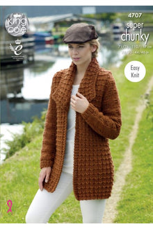 King Cole 4707 Jacket and Sweater in Big Value Super Chunky (leaflet) Knitting Leaflet