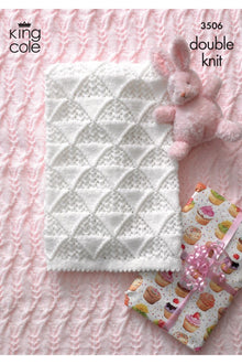King Cole 3506 Baby Blankets in Comfort DK (leaflet) Knitting Pattern