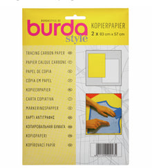 Q139 Burda Carbon Paper White/Yellow 2 sheets 83cm x 57cm x 1 pack