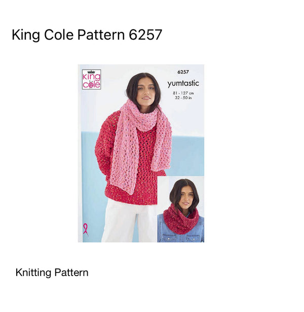 King Cole Yumtastic Chunky  Yarn - 100g - All Colours - Patterns