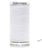 Gutermann Sewing Cotton - Denim Thread 100m Reel - All Colours