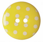 Hemline Polka Dot Buttons 15mm- per Pack of 6