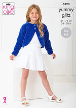 King Cole 6390 Children’s Boleros Knitted in Yummy Glitz