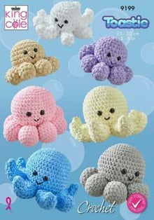 King Cole 9199 Octopus in Toastie (leaflet) Crochet Pattern