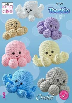 King Cole 9199 Octopus in Toastie (leaflet) Crochet Pattern