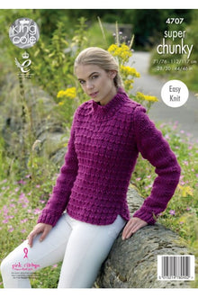 King Cole 4707 Jacket and Sweater in Big Value Super Chunky (leaflet) Knitting Leaflet