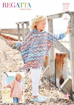 Stylecraft 9742 Ponchos in Regatta DK Knitting Pattern