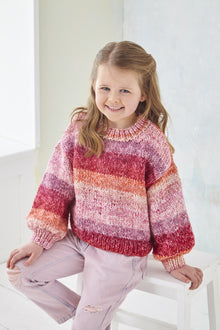 King Cole 6198 Girls Jacket and Sweater in Hedgerow Chunky knitted Pattern