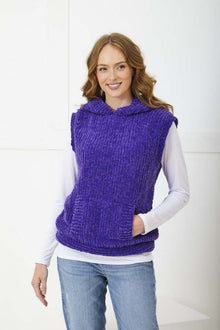 King Cole 6393 Sweater and Hooded Top in Yummy Glitz (leaflet) Knitting Pattern