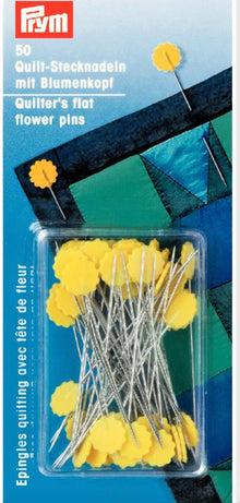 Prym Quilter’s Flat Flower Pins silver col / yellow 0.60 x 50 mm