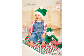 9577  Stylecraft Buddy the Elf, Hat and Blanket in Wondersoft Stardust DK (leaflet)