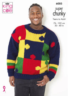 King Cole 6005 Child- Adult Sweaters in Big Value Super Chunky (leaflet)