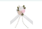 Rose: Trio on Bow with Beads x 5 Bows per pack