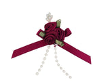 Rose: Trio on Bow with Beads x 5 Bows per pack