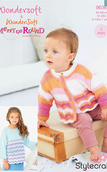 9636 Stylecraft Children’s Jumper & Cardigan Wondersoft Double Knitting Pattern