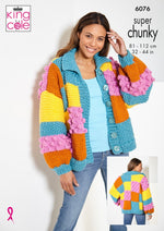 King Cole 6076 Cardigan, Sweater and Hat in Big Value Super Chunky (leaflet)