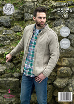 King Cole 4925 Mens Sweater and Jacket in Majestic DK Knitting Pattern