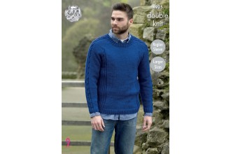 King Cole 4925 Mens Sweater and Jacket in Majestic DK Knitting Pattern