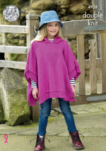 King Cole 4928 Girls' Ponchos in Majestic DK knitting Pattern