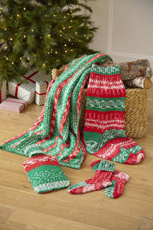 King Cole 5942 Blanket, Socks, Stocking and Hot Water Bottle Cover in Fjord DK Knitting Pattern