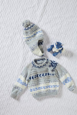 King Cole 6050 Sweater, Jacket and Hat in Cosy Love Aran Knitting Pattern