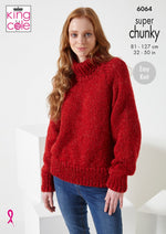 King Cole 6064 Sweaters in Celestial Super Chunky Pattern