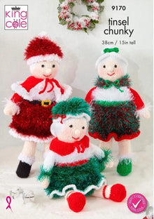 King Cole 9170 Mrs Claus Knitting Pattern